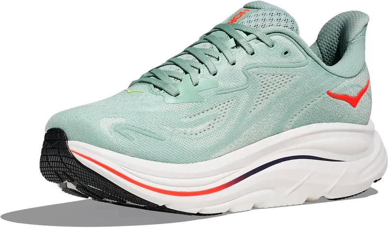 Hoka Clifton 10 Trainers Sage Neon Flame UK 8.5