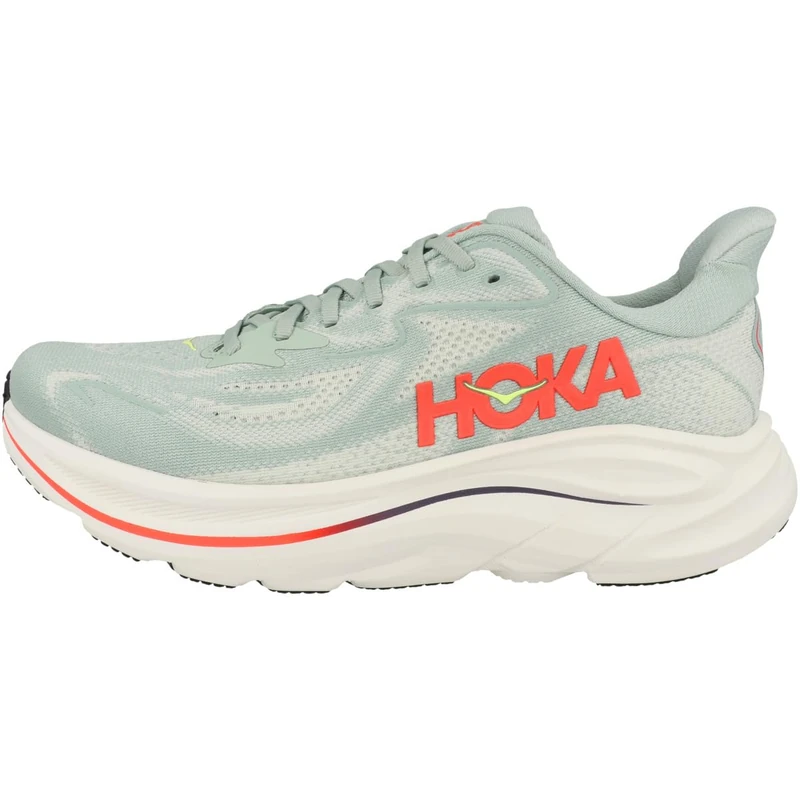 Hoka Clifton 10 Trainers Sage Neon Flame UK 9.5