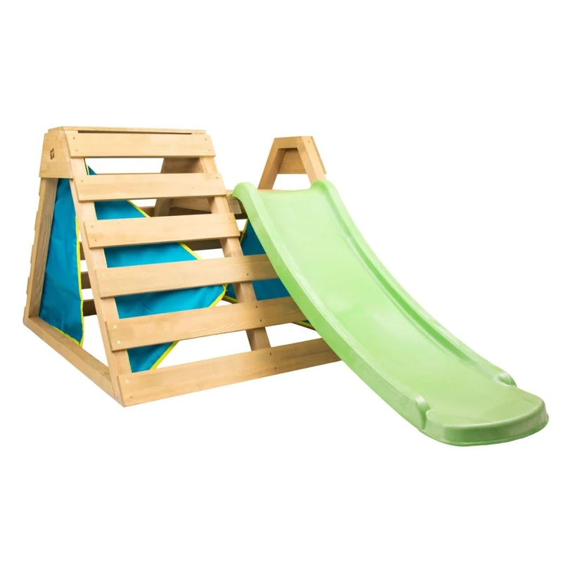 TP Toys Wooden Toddler Climb & Slide - With Climb Up Rock Wall, Secret Den And Slide. FSC Certified Wood. Outdoor Indoor Montessori Climbing Toys. Fun Active Play For Kids - Suitable For 18 Months+ - Image 1