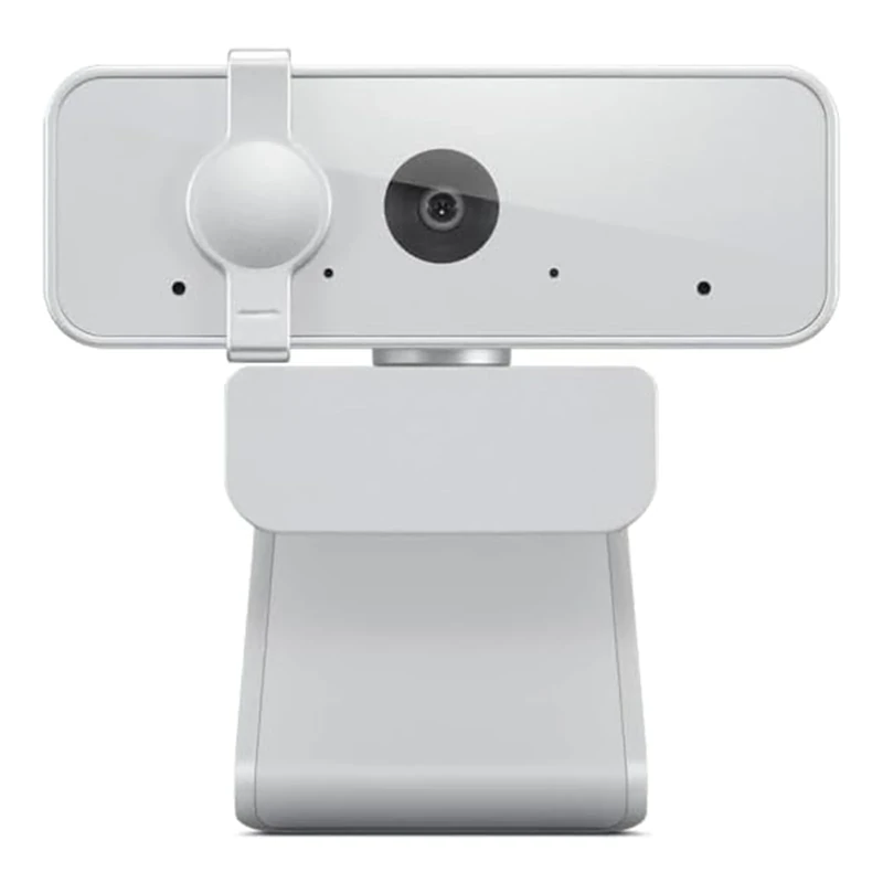 Lenovo 310 FHD Webcam, 1080p, FHD Resolution @30 FPS, Plug-and Play USB Connectivity, 1.8M Cable, 2 Integrated Microphones, External Privacy Shutter, White