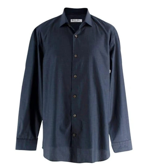 Loro Piana Pre-Loved Men's Navy Shirt