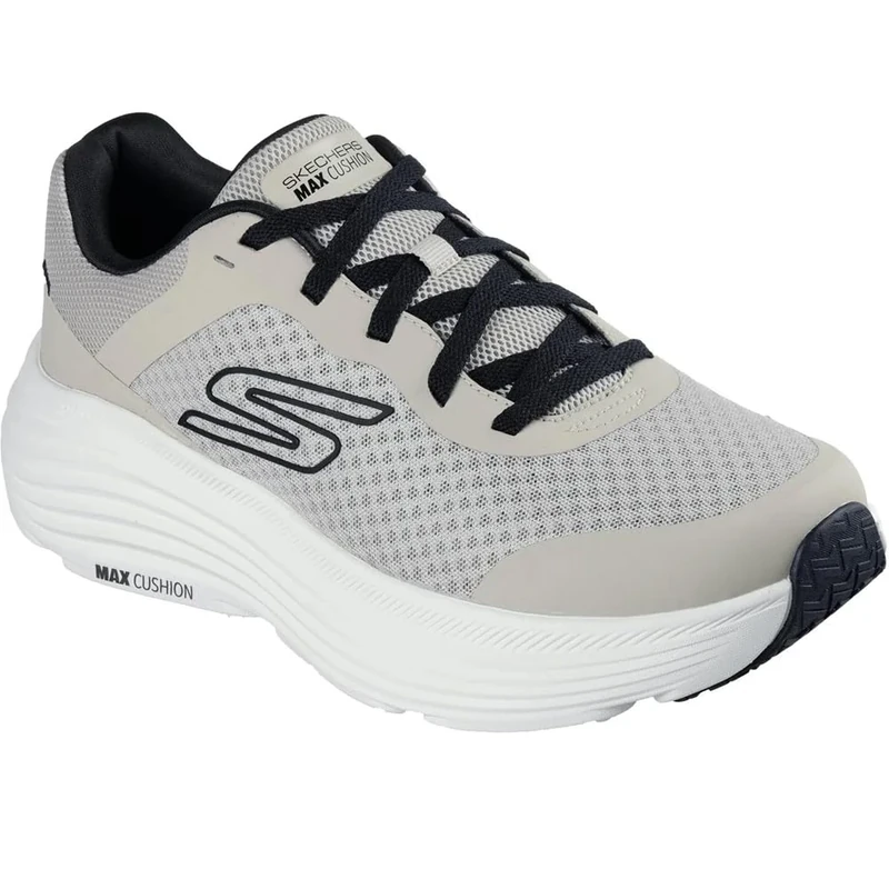 Skechers Men's Max Cushioning Endeavour Sneaker, Taupe and Black Synthetic/Textile, 12 UK
