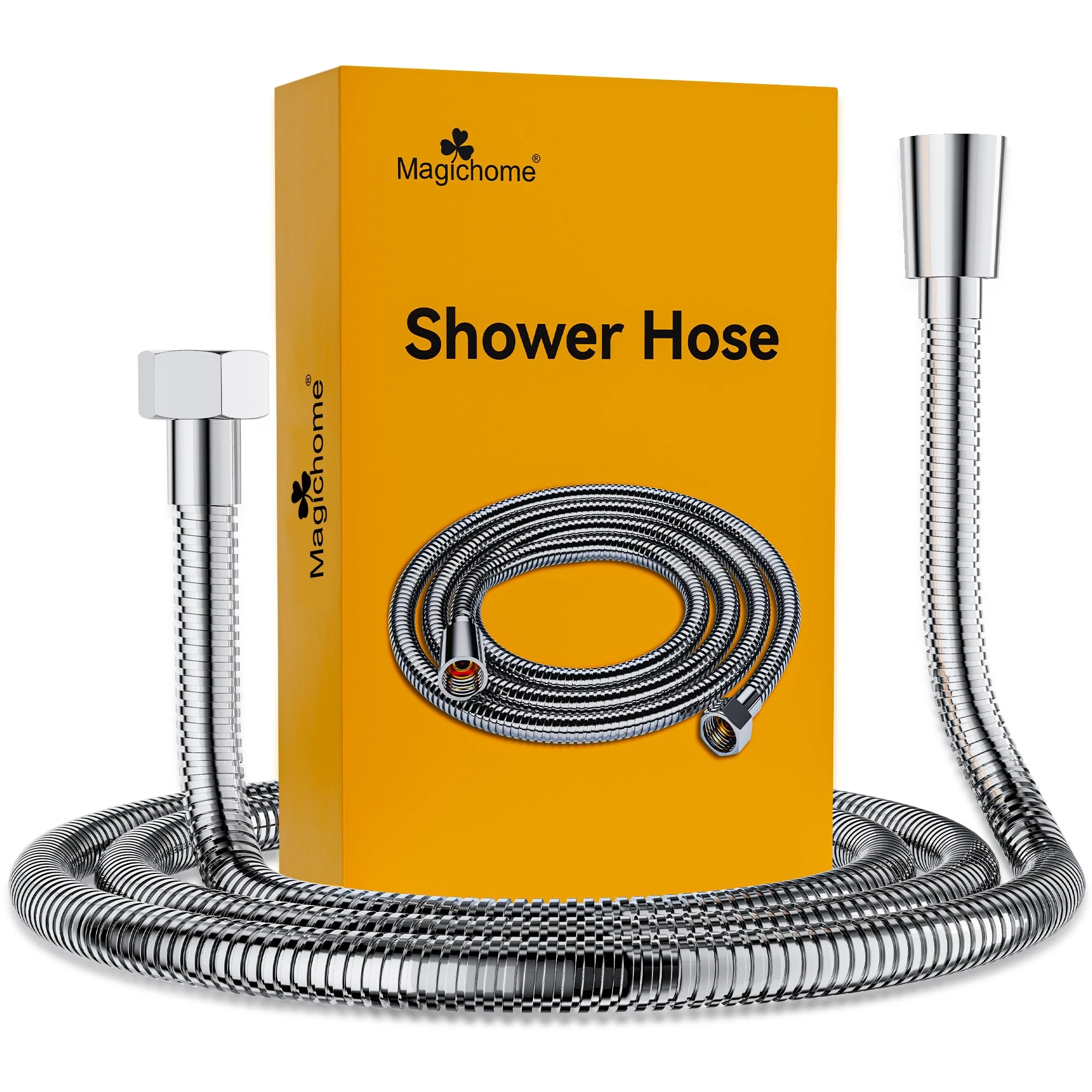 Magichome 1.5m Shower Hose – Leakproof, Anti-Kink, High Pressure Resistance Shower Hose Replacement, Universal Fit (G1/2 Standard) Hose with Brass Connectors & Washers