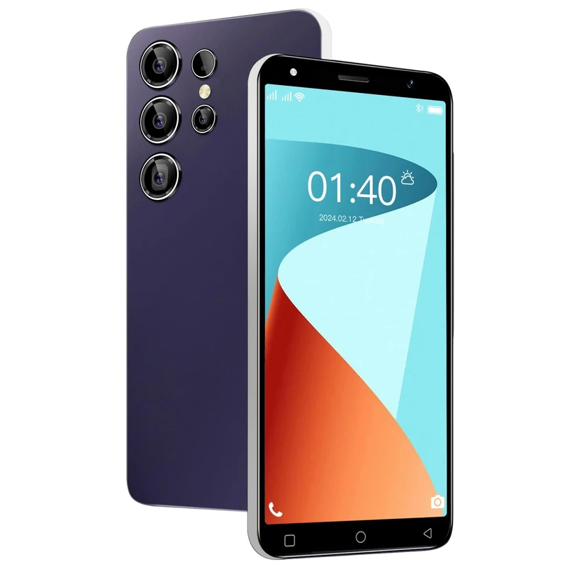 LatsYrs 4G Mobile Phone - 2GB RAM 16GB ROM/Expandable UP To 128GB, 3500mAh Big Battery,Dual SIM Dual Camera,Android OS/GPS/WIFI/Face ID (L25Ultra-Purple)