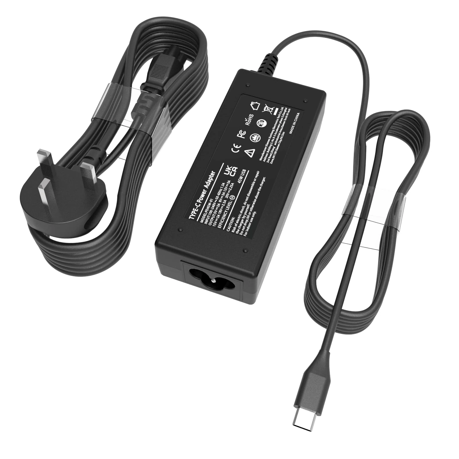 45W USB C Laptop Charger - Chromebook Charger Type C, Compatible with Lenovo HP Acer Samsung Asus Dell Google Chromebook UK Series, Universal Power Cord AC Adapter