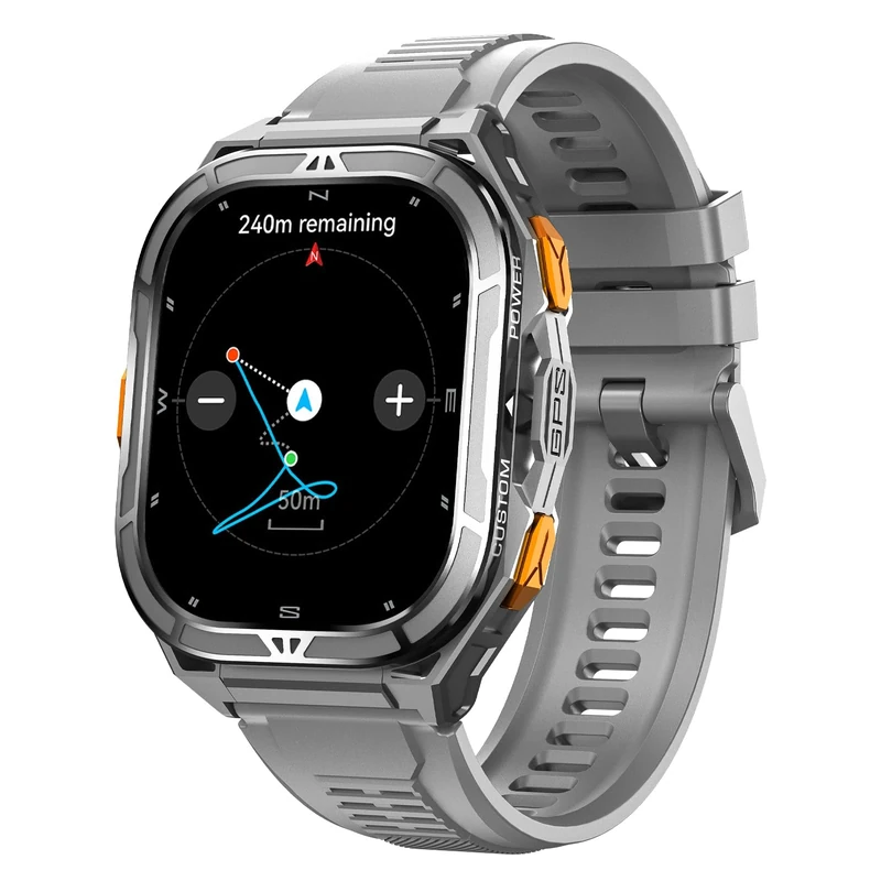 Yeforu Military Smart Watch for Men GPS Fitness Watch Pedometer Step Counter Heart Rate Sleep Monitor Compass Altitude Barometer Bluetooth Call Fitness Tracker Compatible with Android iOS