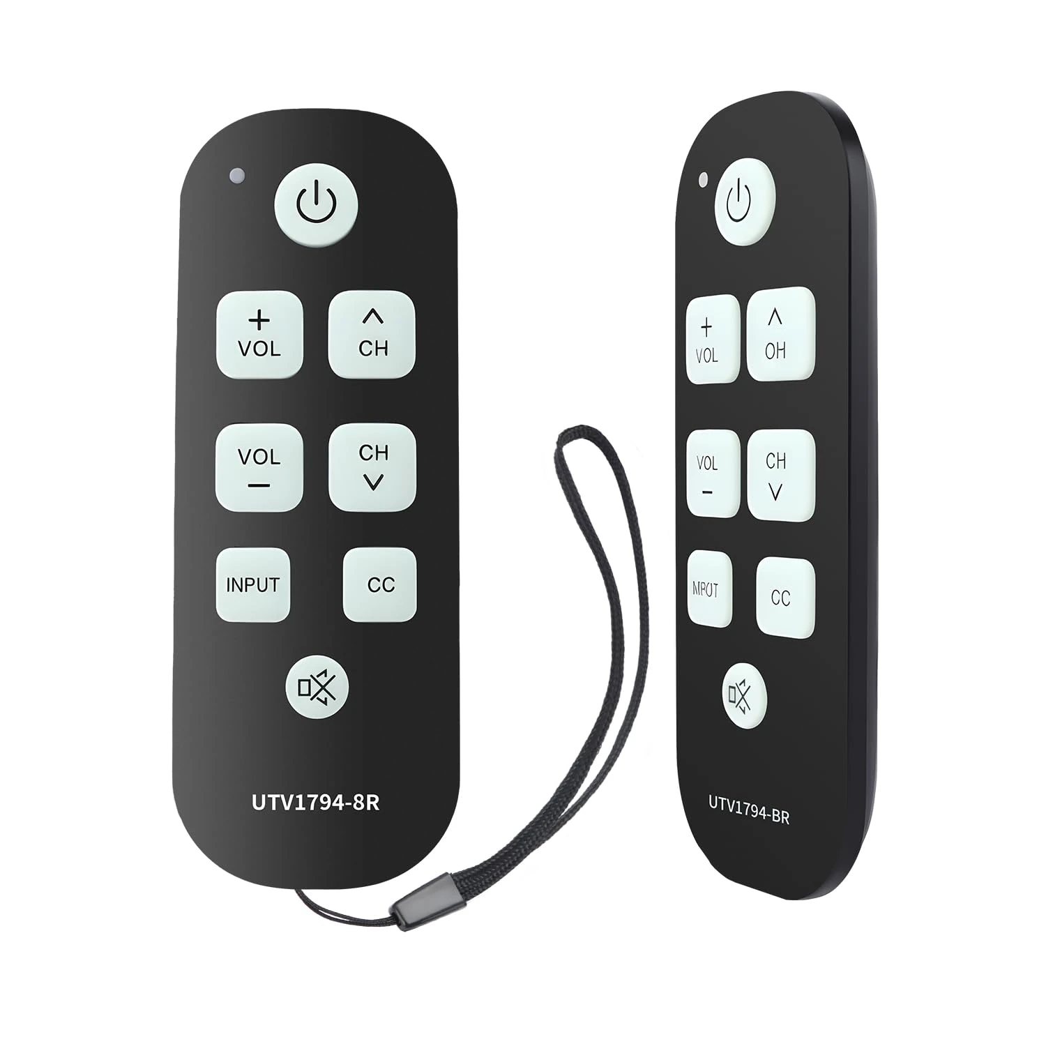 Seniors Elderly Big Button Universal Remote Control, Learning Glow Keys Remote Basic Simple Easy Control and Compatible with LG Samsung Sony JVC Toshiba Sharp Panasonic Technika Hitachi Polaroid TVs