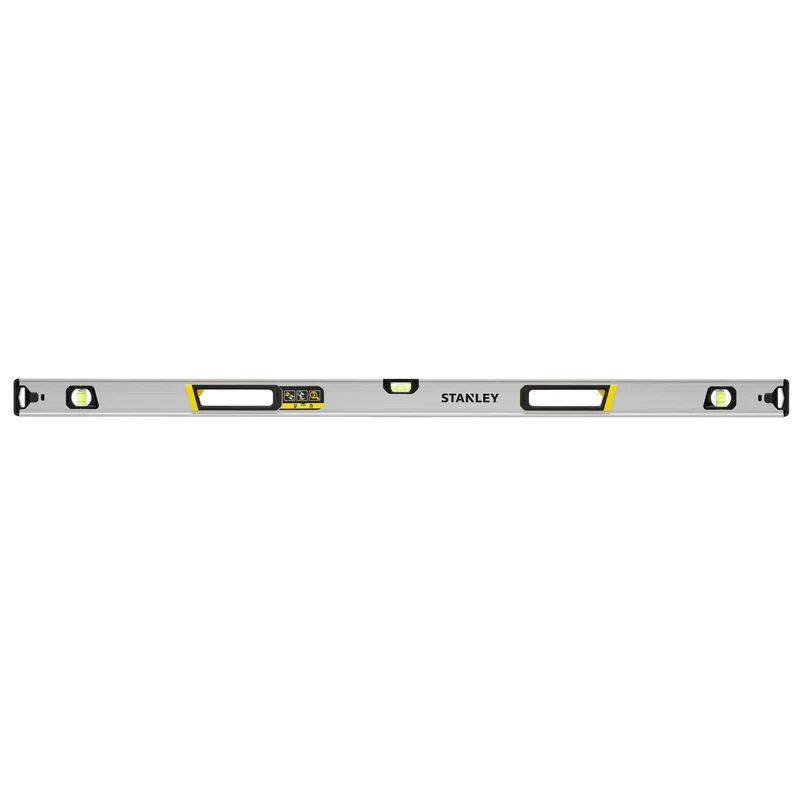 STANLEY FATMAX Xtreme 120 cm Aluminium Hollow Profile Spirit Level with Enlarged Block Levels, Continuous Measuring Edge, Shock-Absorbed Rubber End Caps, FMHT43676-1