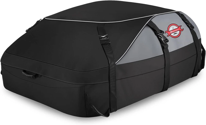 Sailnovo Car Roof Box, 580L/20 Cubic Feet Waterproof Car Roof Box for with or without Roof Rack - Includes 6 Safety Hooks and Storage Bag
