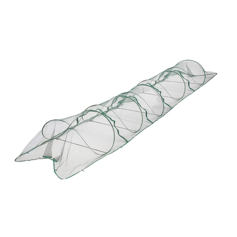 Relaxdays Grow Tunnel, 5.5 m, Pop-Up Net Polytunnel, Vegetables & Strawberries, Adjustable, Plant Pest Protection, Green - Image 1