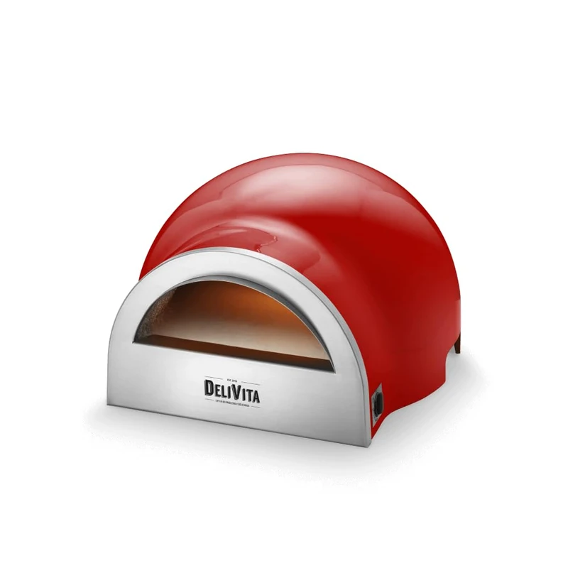 DeliVita Dual Fuel Gas Oven - Chilli Red Outdoor Pizza Oven