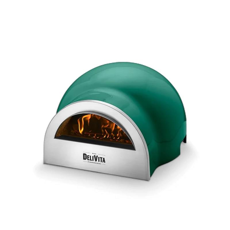 DeliVita Wood-Fired Oven, Emerald Green