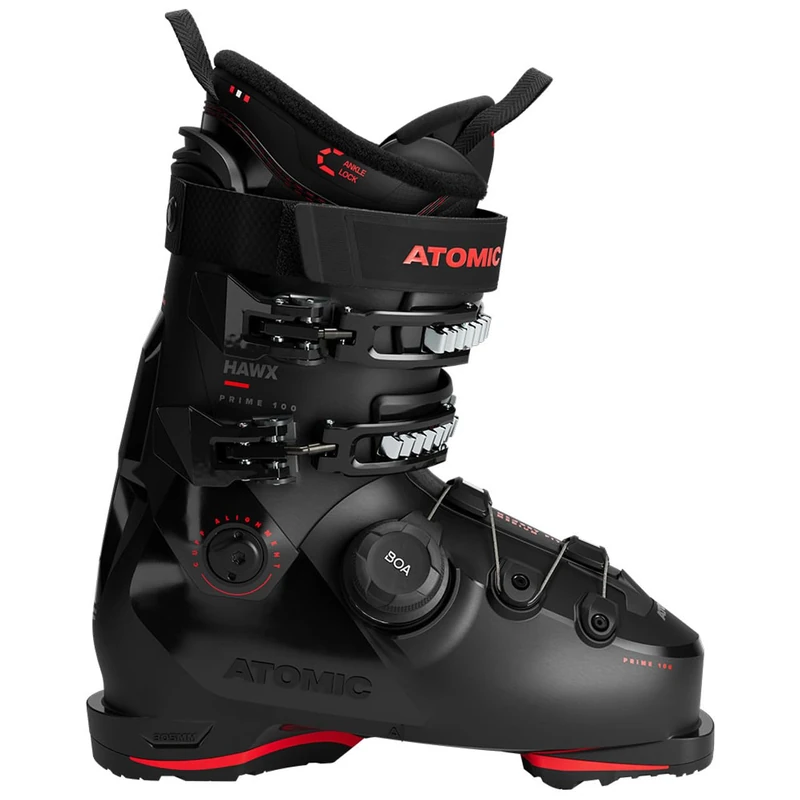 ATOMIC Unisex - Adult Hawx Prime 100 BOA Alpine Boots, Black/Red, 37.5/38