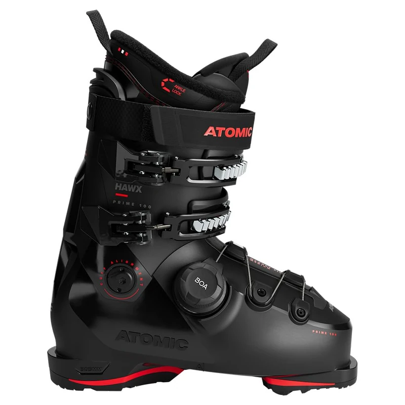 ATOMIC Unisex - Adult Hawx Prime 100 BOA Alpine Boots, Black/Red, 48/49
