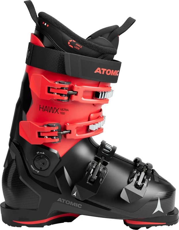ATOMIC Unisex - Adult Hawx Ultra 100 Alpine Boots, Black/Red, 42/43