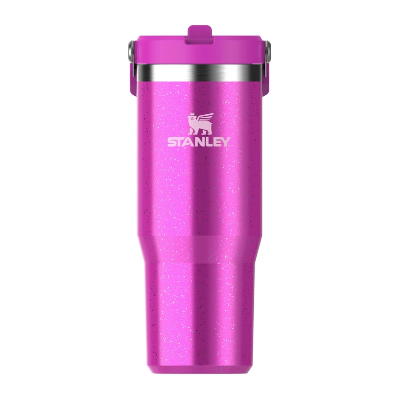 STANLEY 1913 Flip Straw Tumbler 1.0 Water Bottle with Straw 0.89L - Keeps Cold for 12+ Hours - Easy to Carry - Dishwasher Safe - Stainless Steel Thermal Flask - BPA-Free Travel Mug - Punch Shimmer