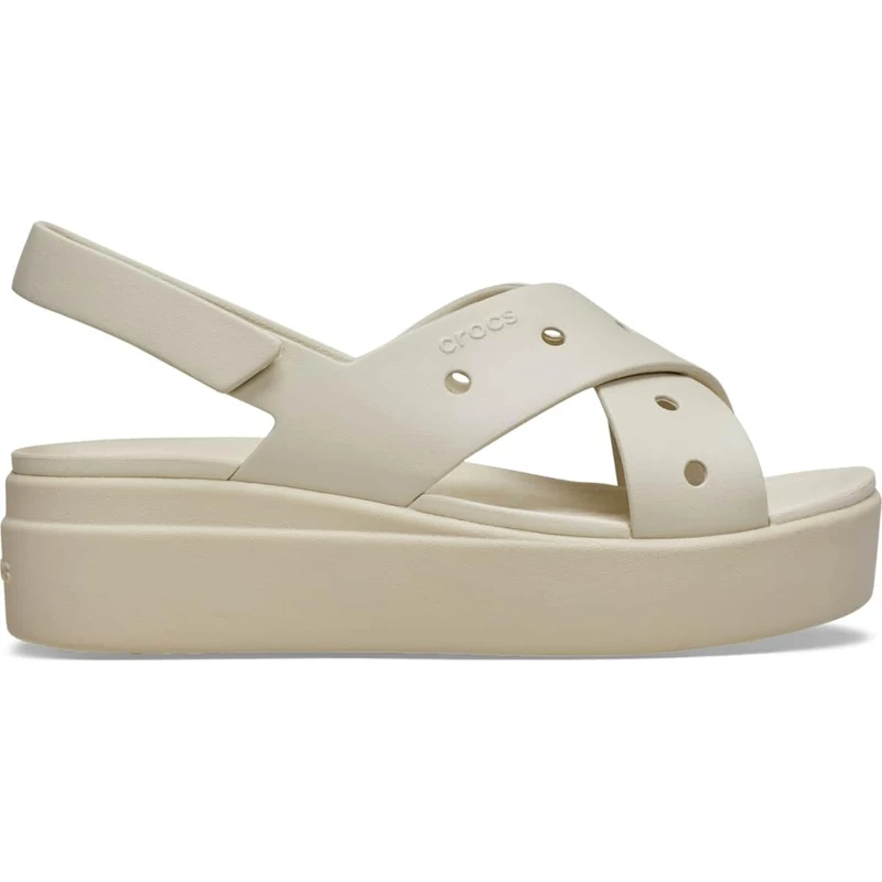 Crocs Women, Brooklyn 4U Cross Strap Sandal, Frappé, 3 UK Women - Image 1