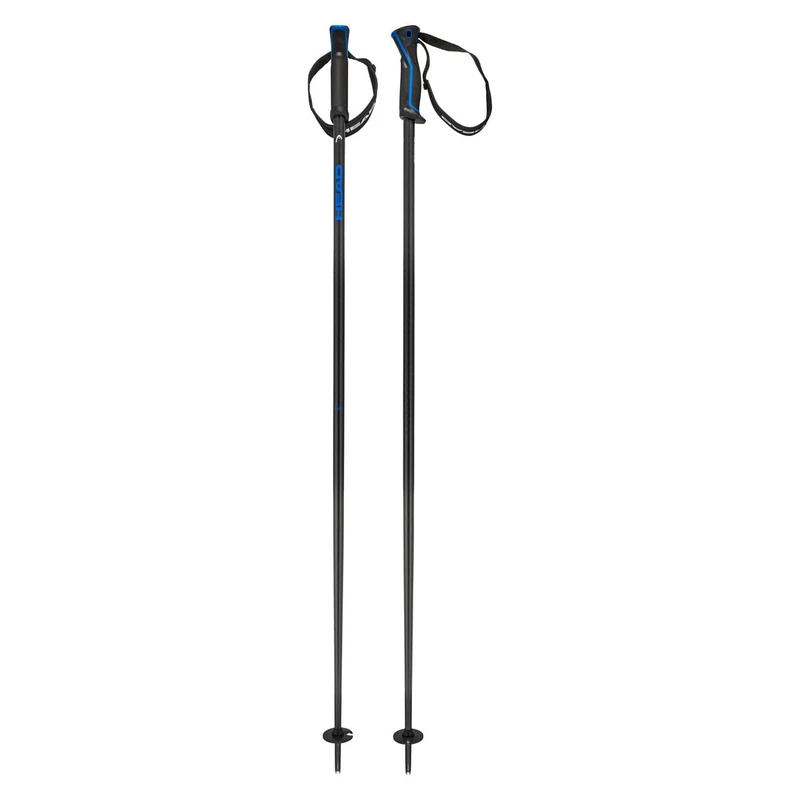 HEAD Unisex Adult Frontside Black Blue Ski Poles, 115