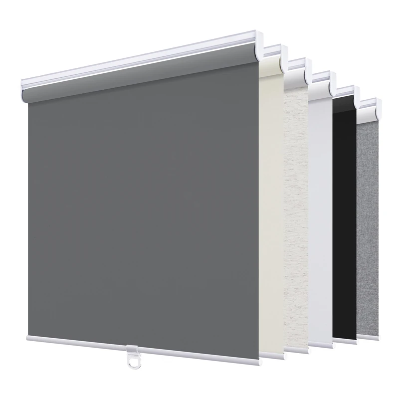 Sunoff Blackout Roller Shades Blinds Cordless for Windows Pull Down Room Darkening Door Blinds with Thermal Insulated Easy to Install for Living Room,Bedroom,Home,Office Grey 16" W x 72" H