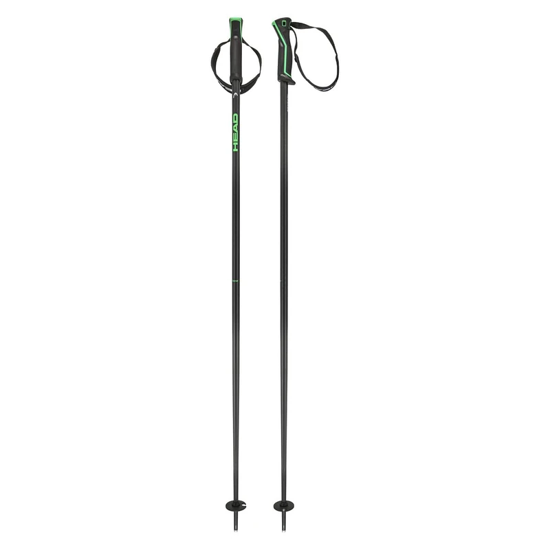 HEAD Unisex Adult Frontside Black Green Ski Poles, 115