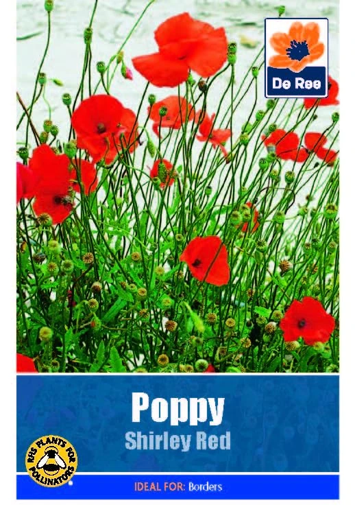 Poppy Shirley Red - 525 Seeds Flower Plant Bedding Borders Containers Pots Grow Your Own Garden Plant Seed
