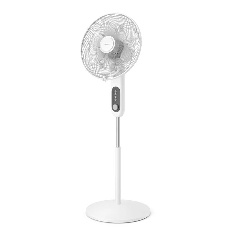 Philips Pedestal Fan Series 1000 - Powerful & Quiet, 38 dB, Height Adjustable, Tiltable & Rotating, Timer, White (CX1220/00)