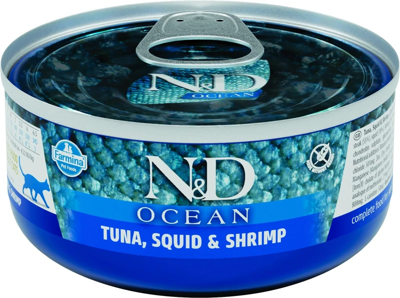 FARMINA ND Cat Ocean Tuna Squid Shrimp Box 24X70GR