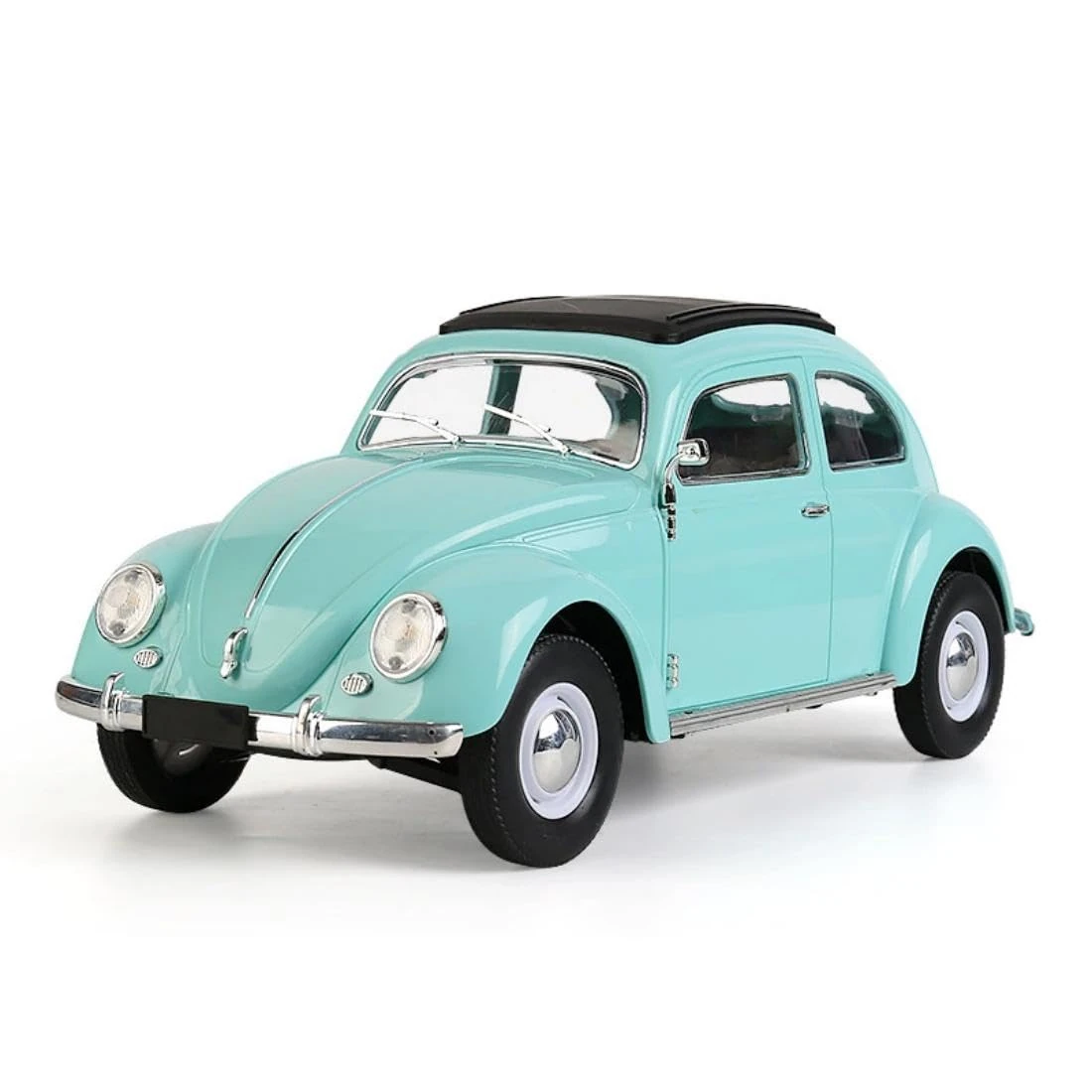 Stylomira 1:16 Vintage Beetle RC Car for Adults, D62MINI Remote Control Classic Bug Gift with LED Lights, 2.4GHz Electric Remote Control Cars (Retro Style/Blue)