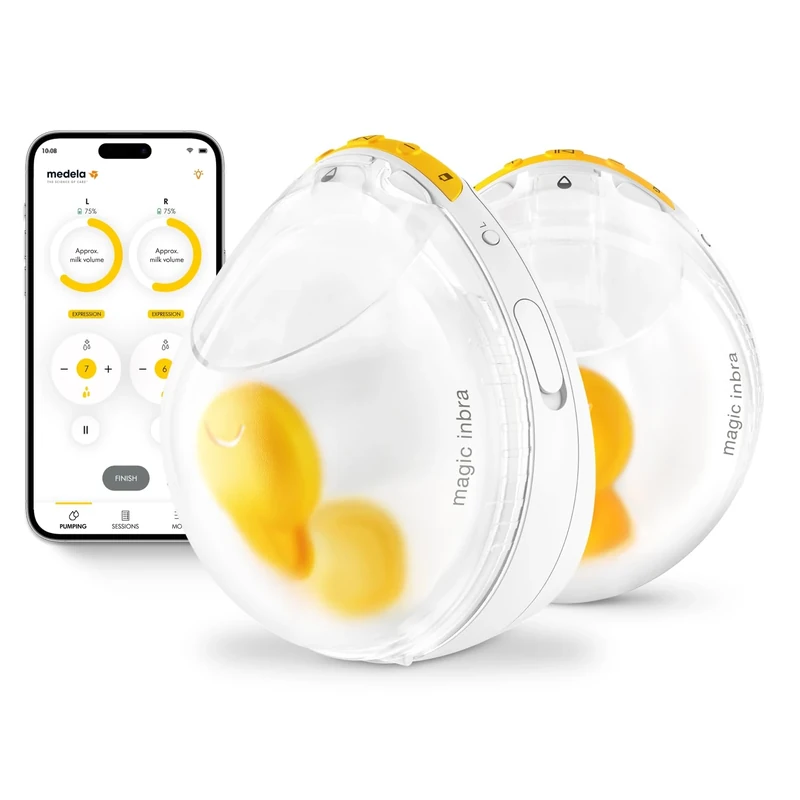 Medela Magic InBra Hands-Free Wearable Double Breast Pump with Fluidfeel Technology, Smart App Connectivity and Advanced Sensor Control, Ultra-Lightweight, Silent, Hospital-Grade