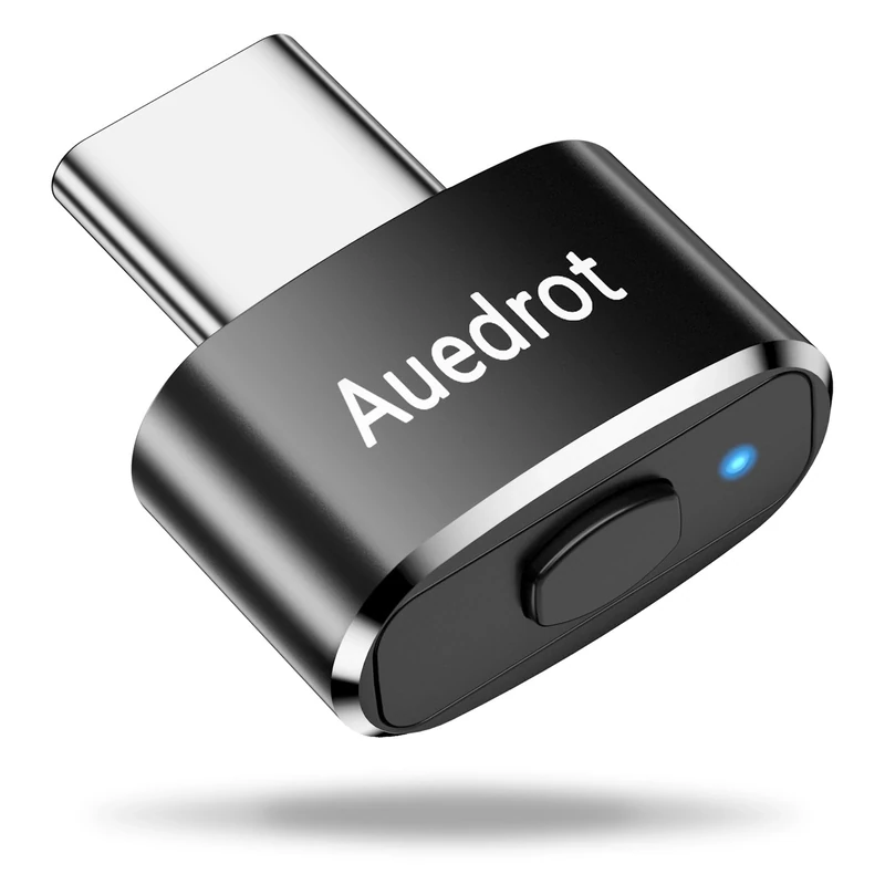 AUEDROT Mouse Jiggler USB-C Undetectable Mouse Jiggler Type C Mover with Switch Button, Automatic Wiggler with 2 Jiggle Modes, Plug & Play, Keep Computer/Laptop Awake, Black