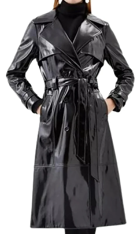 AAOutfitz Buy 1 Get Free Mobile,Smart watch jeans with leather jacket | Vinyl Trench Coat Women Pvc