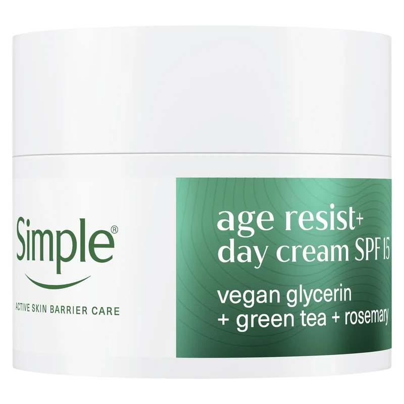 Simple Age Resist+ Day Facial Moisturiser SPF 15 helps fight premature ageing 50 ml