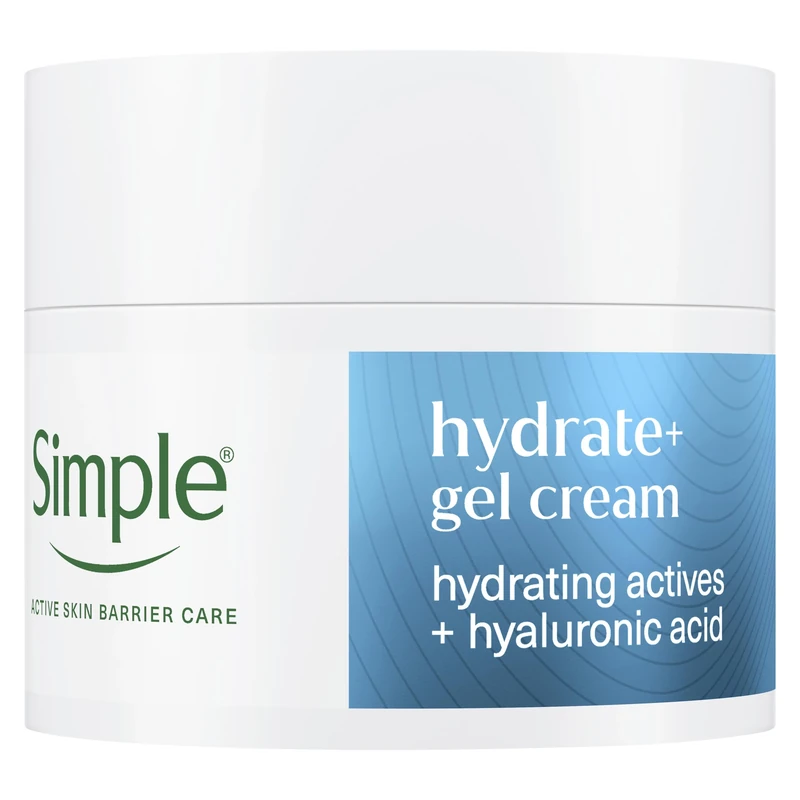Simple Hydrate+ Facial Moisturiser hydrating actives + hyaluronic acid for multi-layer* hydration for up to 100 hours 50 ml