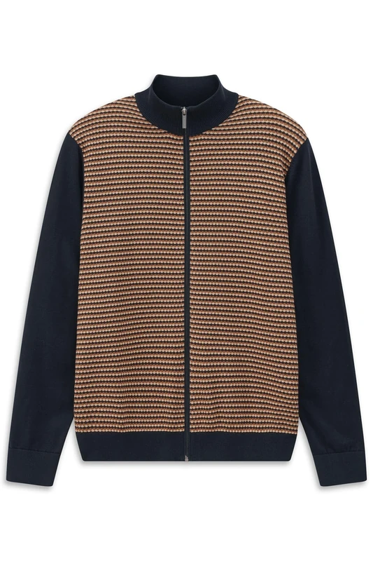 bugatti Men's 7600-15515e Cardigan Sweater, 70 cm-Cognac, 3XL