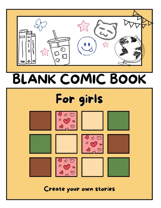 Blank Comic Book: For Girls: Get Variety of Templates to Make Your Own Comics (8.5" x 11")