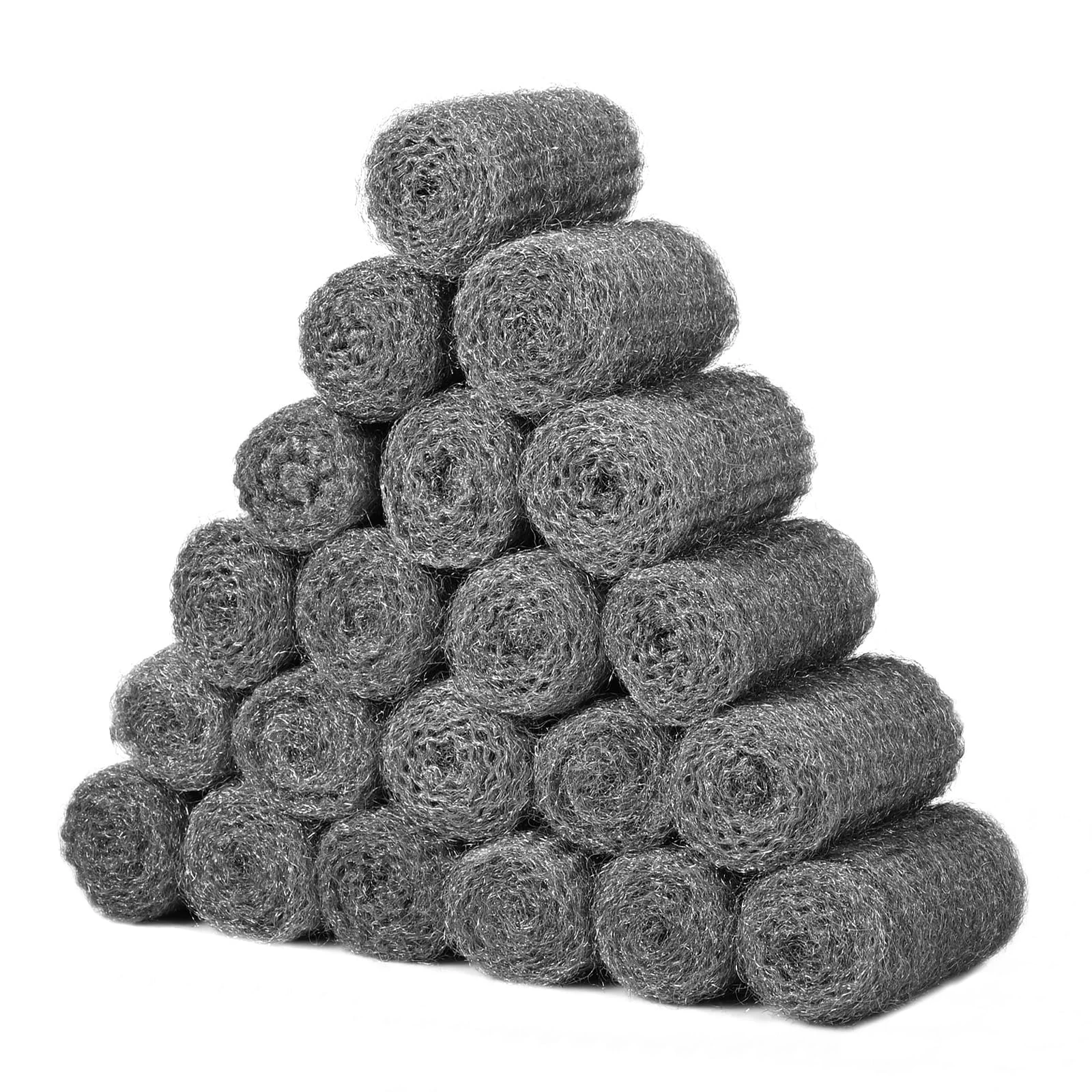 Shineboc 20 PCS 00 Coarse Steel Wire Wool, Mice Coarse Wire Wool Rats Wall Hole Fill Fabric for Removing Paint, Varnish, Rust Can Stop Rats, Insect, Pest