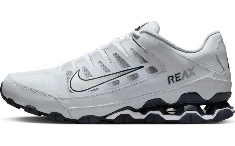 NIKE Reax 8 TR White/Metallic Silver-Classic Charcl 5 UK