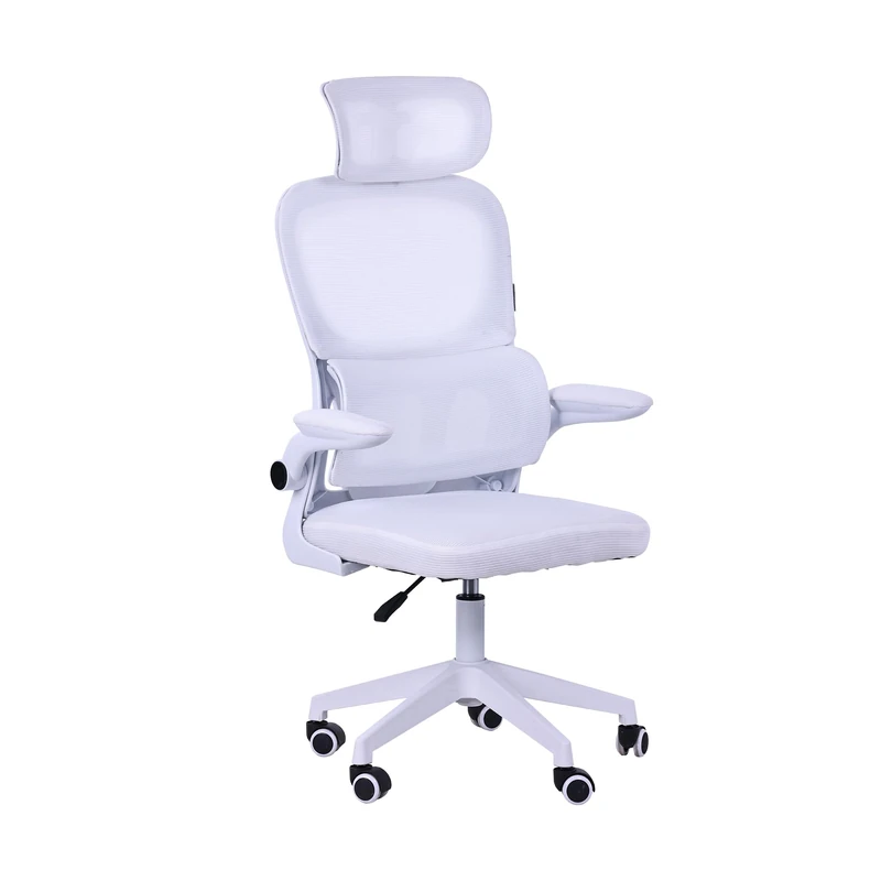 Mars Gaming MGC-ERGOPRO, Professional Ergonomic Chair, Active Lumbar Support, Breathable Mesh, Adjustable Height 120-130cm, Foldable Armrests, Adjustable Headrest, Office Chair, White