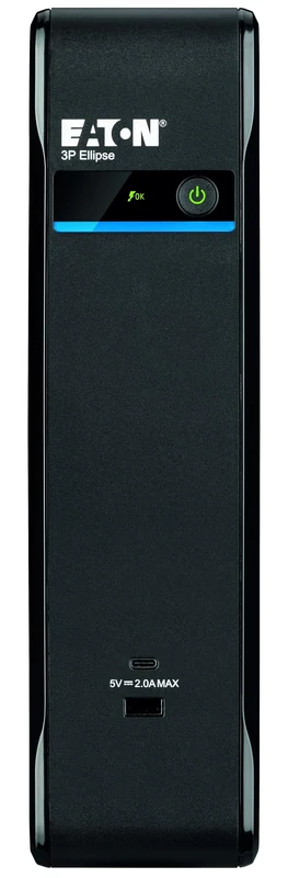 Eaton Serie Ellipse 3P UPS 3P1700UF – 1700VA 1040W High‑Capacity Backup Power, 8× FR Outlets with Battery & Surge Protection, USB‑A/USB‑C Charging & USB Monitoring, Black (B0F9YQ1T8G)