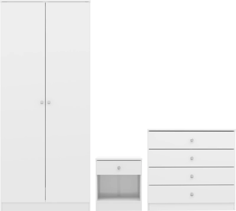 Seconique Denver Trio Set in White Gloss