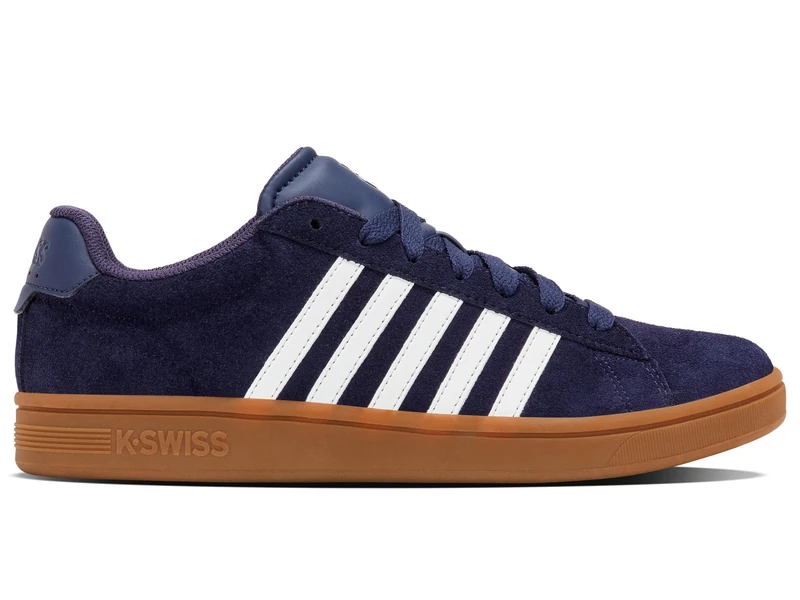 K-Swiss Men's Court TIEBRK II Trainers, Naval Academy/Bright White/Gum, 42.5 EU, Naval Academy Bright White Gum, 8.5 UK