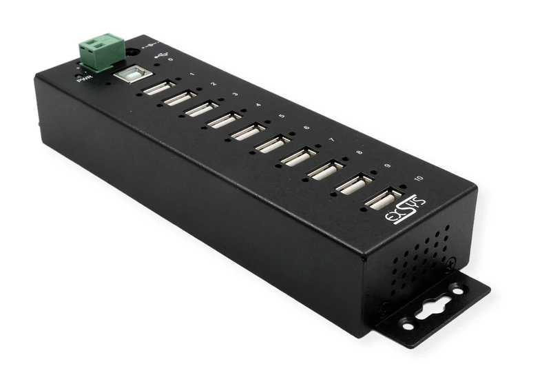 EXSYS EX-1170HMVS 10 Port USB 2.0 Metal Hub, Surge Protection 15KV