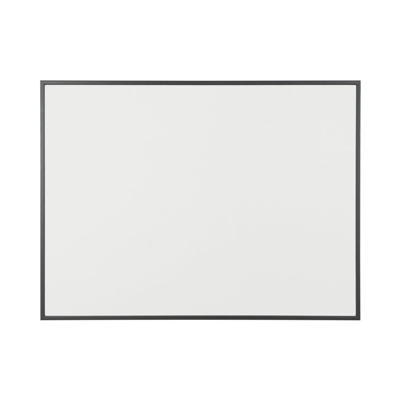 Bi-Office Non-Magnetic Whiteboard, 120 x 90 cm, Dry-Wipe Surface, Black MDF Frame