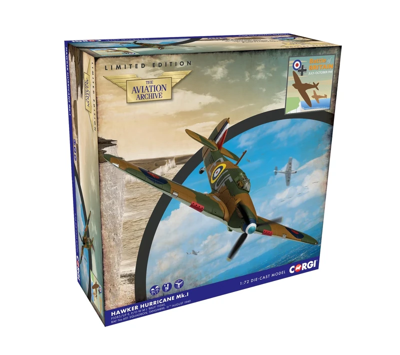 Corgi Hawker Hurricane Mk.I - P/O 'Billy' Fiske - Battle of Britain 85 Die-cast Model for Adults