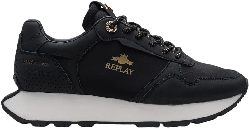 Replay Women's GWSG3 Trainers, 003 Black, 37 EU, 003 Black, 5 UK