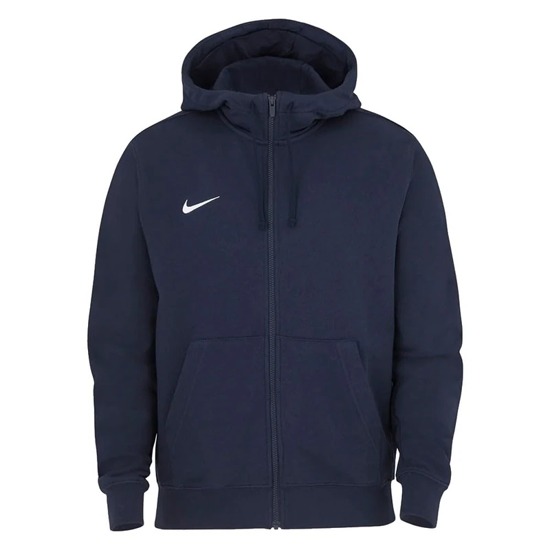 NIKE Mens Team Club Full Zip Hoodie Ft - Obsidian