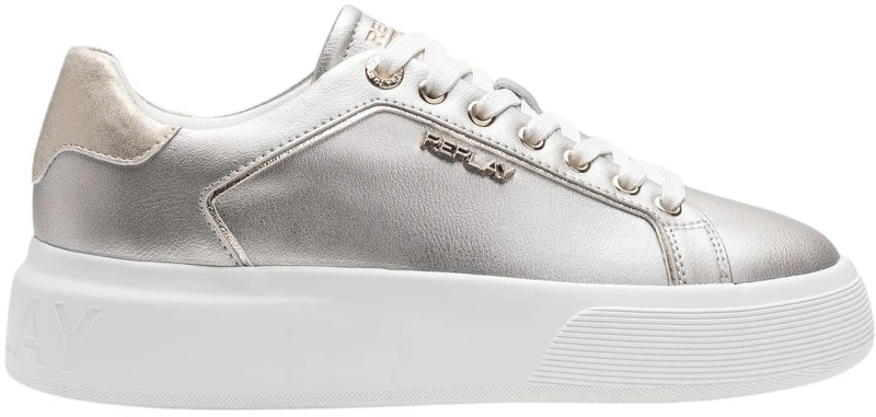Replay Women's Gwz8f Sneaker, 045 Platinum, 3.5 UK