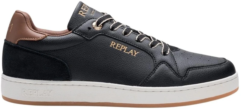 Replay Men's Gmz3b Sneaker, 3225 Black Cuoio, 8 UK