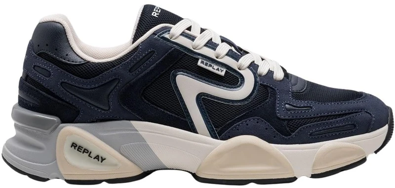 Replay Men's Gms9m Sneaker, 040 Navy, 11 UK