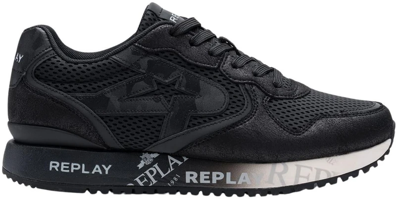 Replay Men's GMS9I Trainers, 003 Black, 42 EU, 003 Black, 9 UK